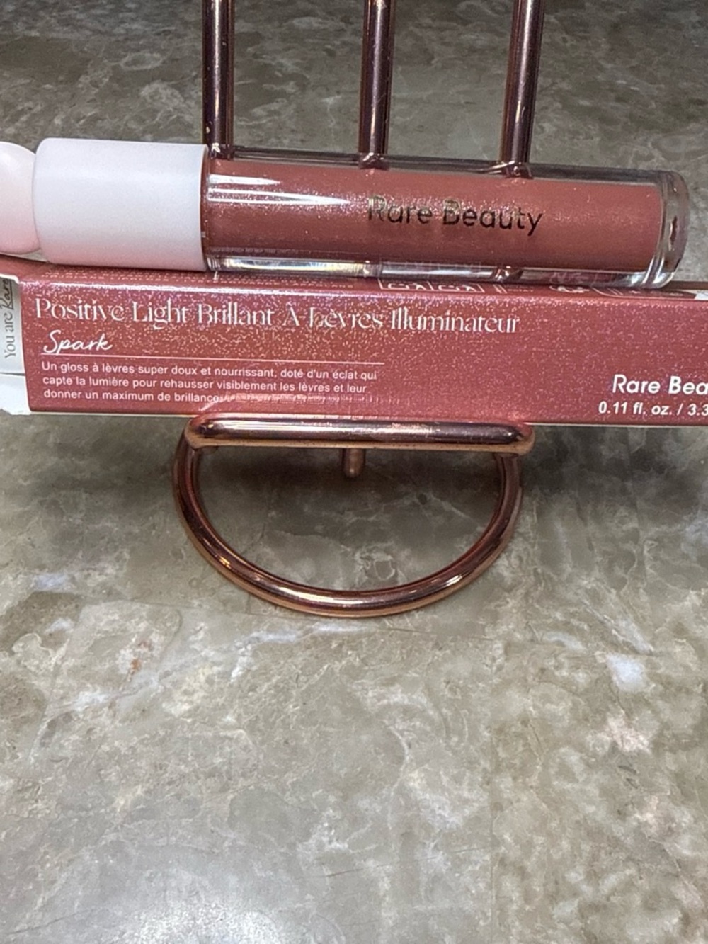 Rare Beauty Positive Light Lip Gloss - Spark Warm Rose Shimmer